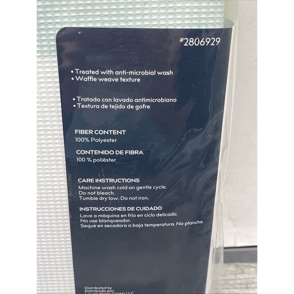 Style Selections Shower Curtain Blue Stripes Anti Microbial 70”x72”. {51}. - Picture 7 of 10